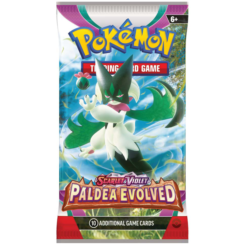 Paldea Evolved Booster Pack (Meowth Club)