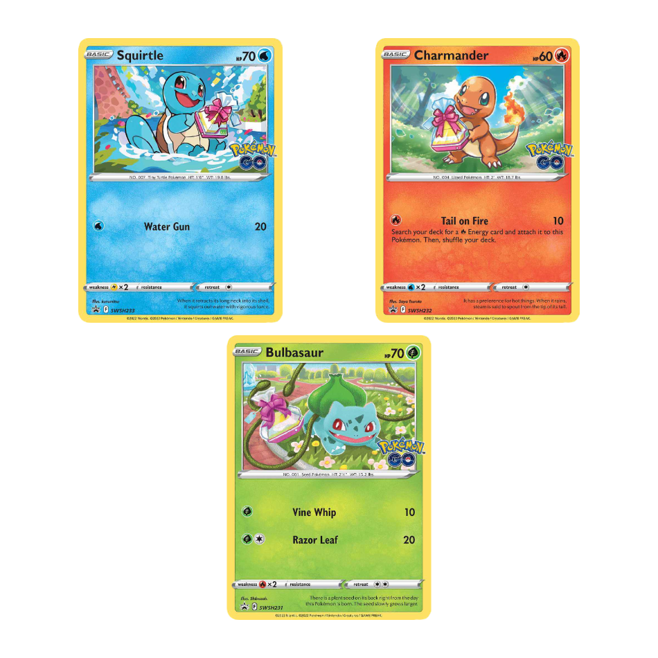 SWSH231-233 Bulbasaur, Charmander & Squirtle Holo Promos (Meowth Club)