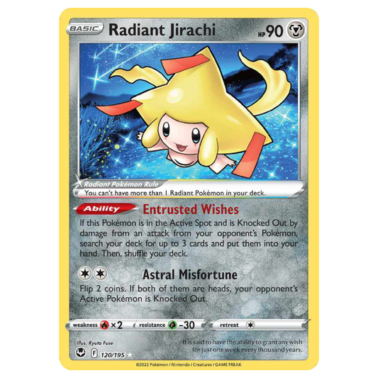 Radiant Jirachi - Silver Tempest - 120/195 - Holo Ultra Rare