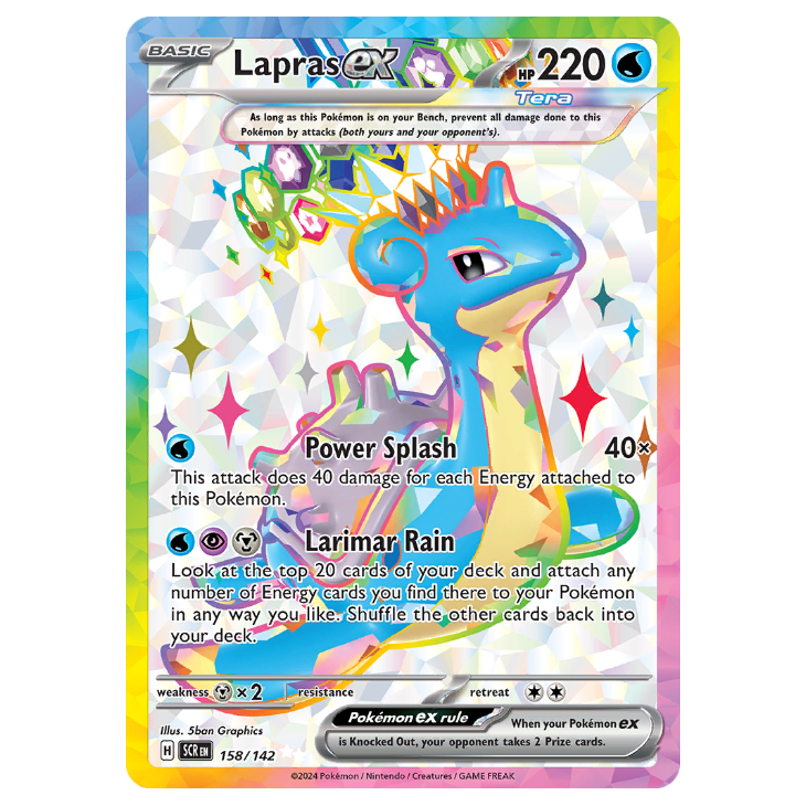 Lapras ex - Stellar Crown - 158/142 - Full Art Ultra Rare