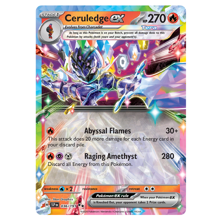 Ceruledge ex - Surging Sparks - 036/191 - Double Rare