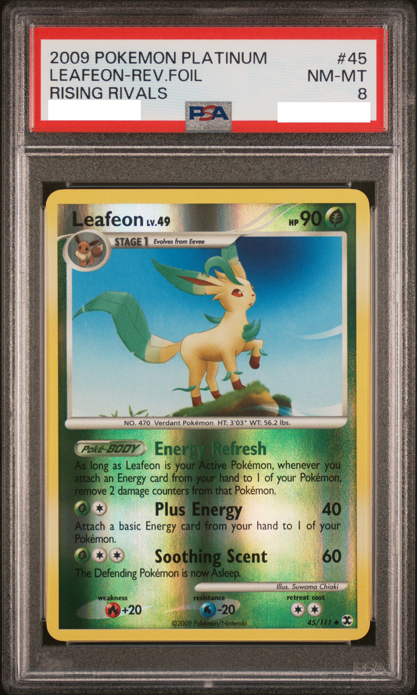 Shops Leafeon Holo PSA 8