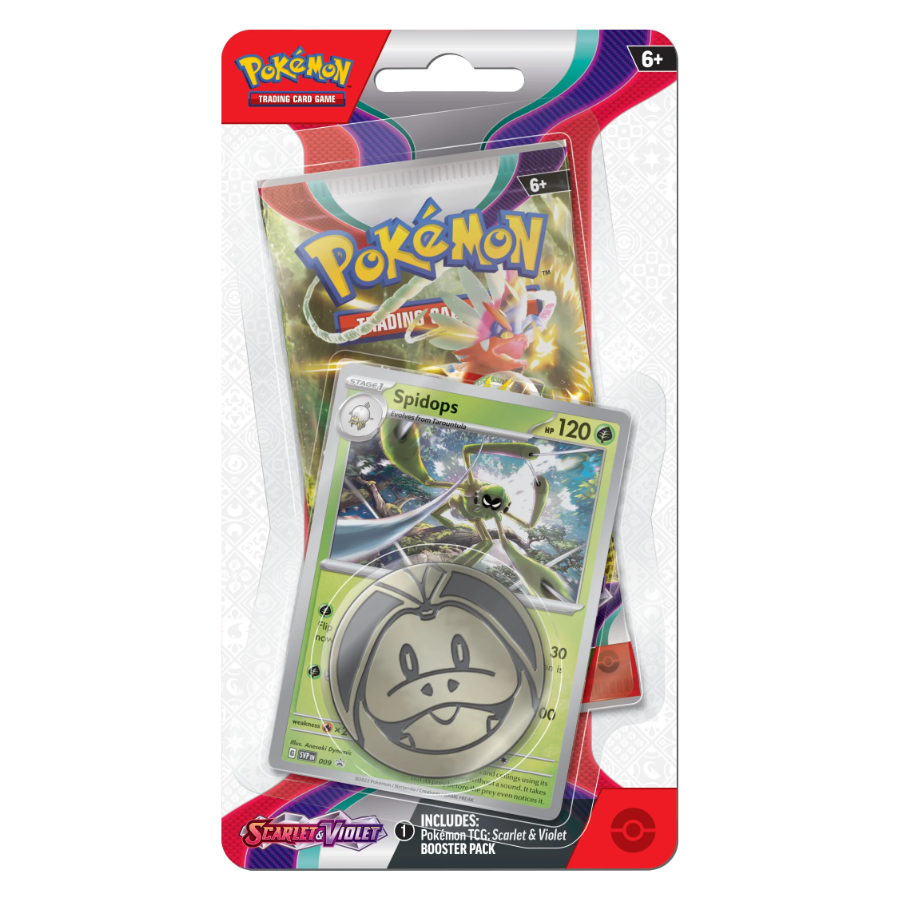 Scarlet & Violet Single Booster Blister with either Espathra or Spidops Promo