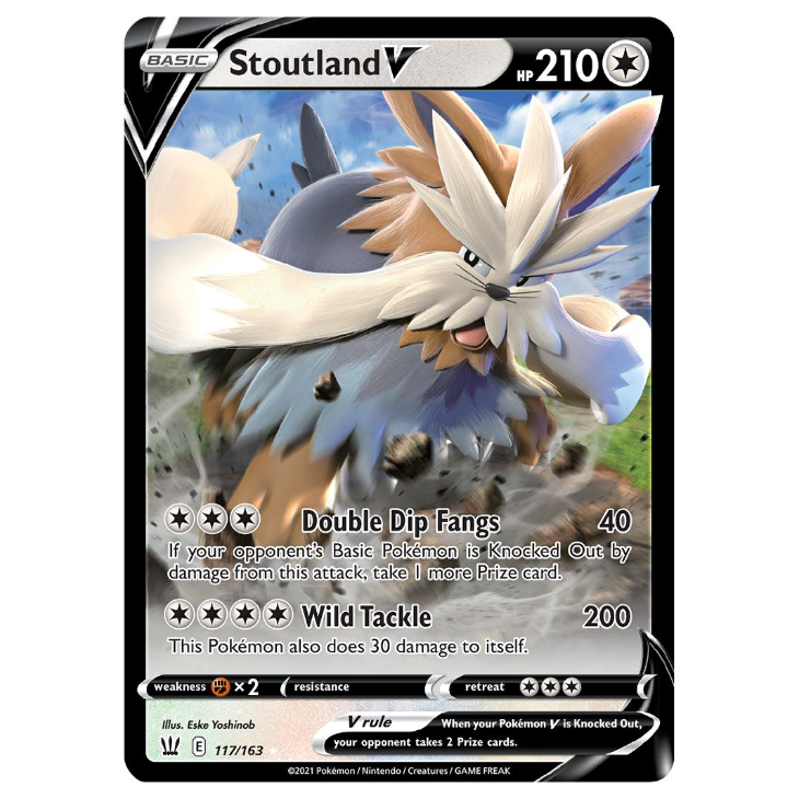 Stoutland V - Battle Styles - 117/163 - Holo Ultra Rare
