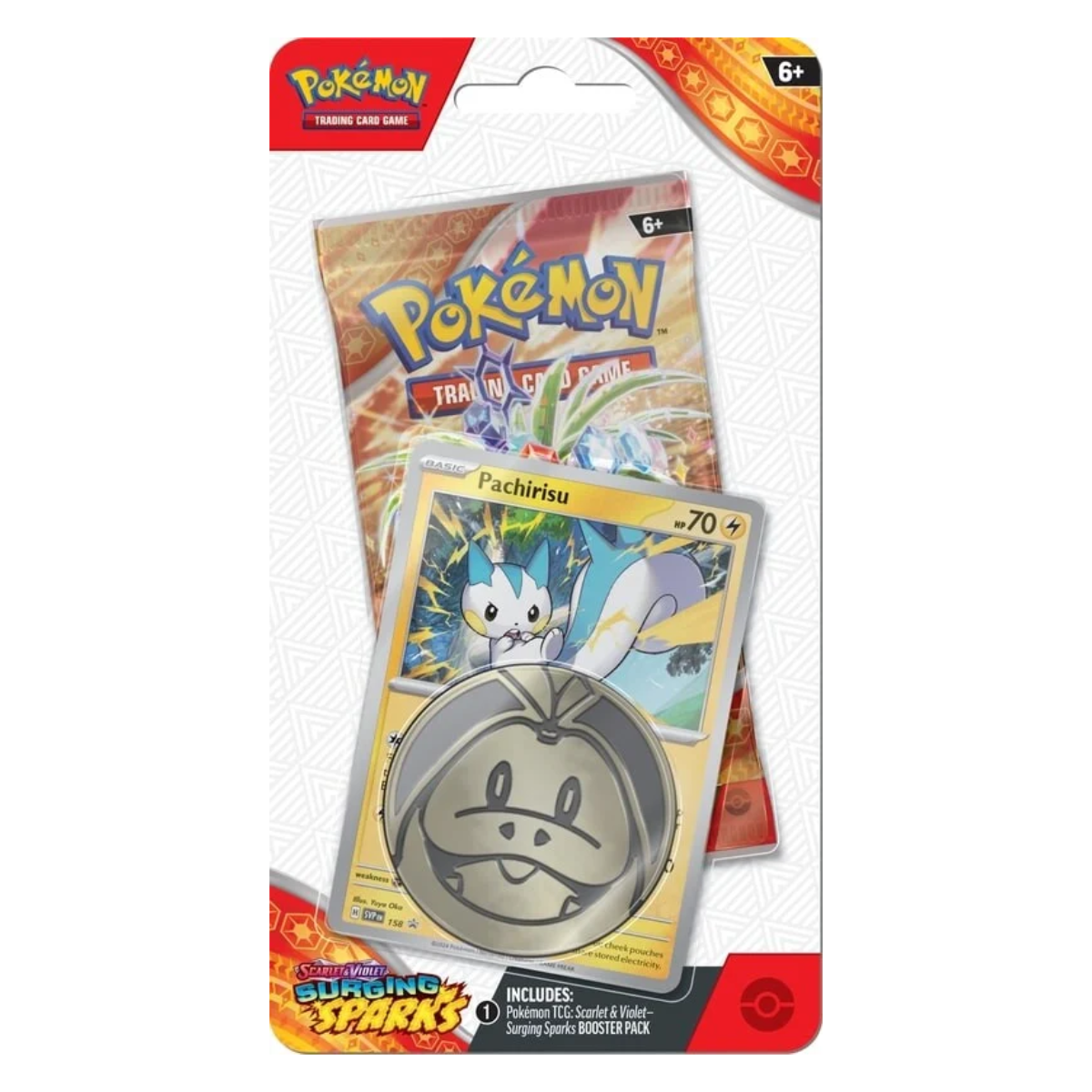Surging Sparks Single Booster Blister with either Pachirisu or Wooper Promo