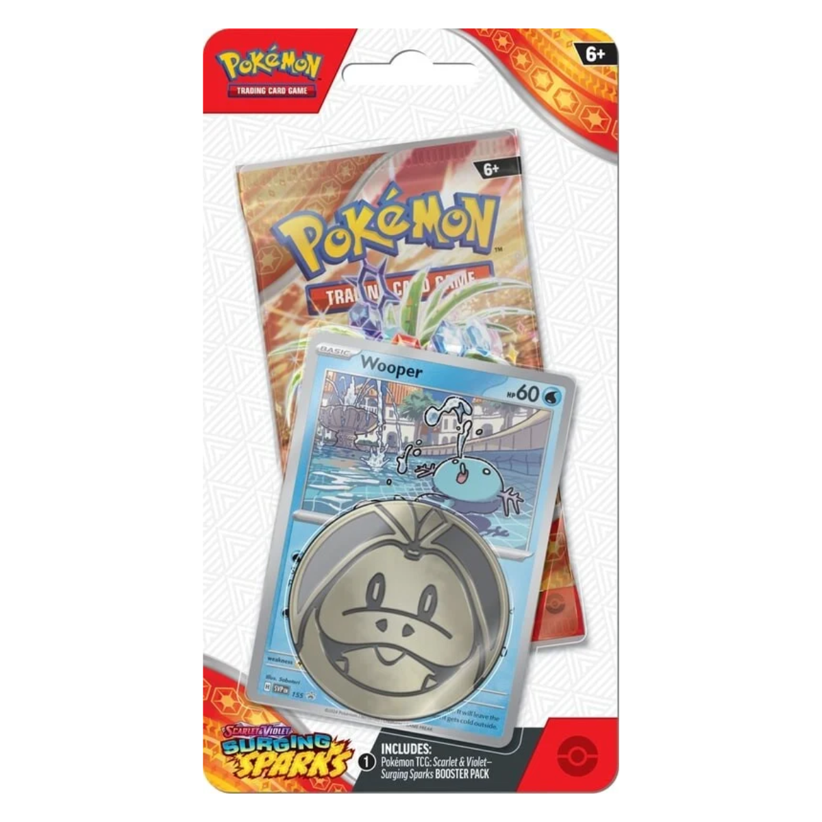 Surging Sparks Single Booster Blister with either Pachirisu or Wooper Promo