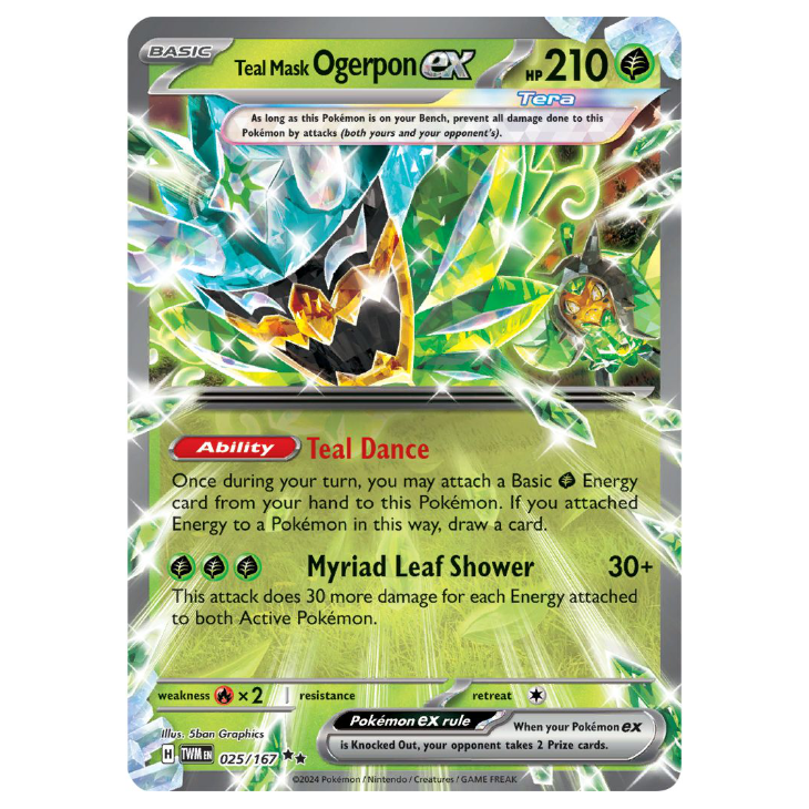 Teal Mask Ogerpon ex - Twilight Masquerade - 025/167 - Double Rare