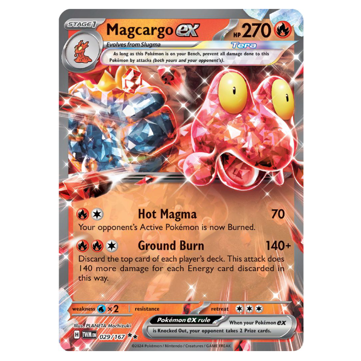 Magcargo ex - Twilight Masquerade - 029/167 - Double Rare