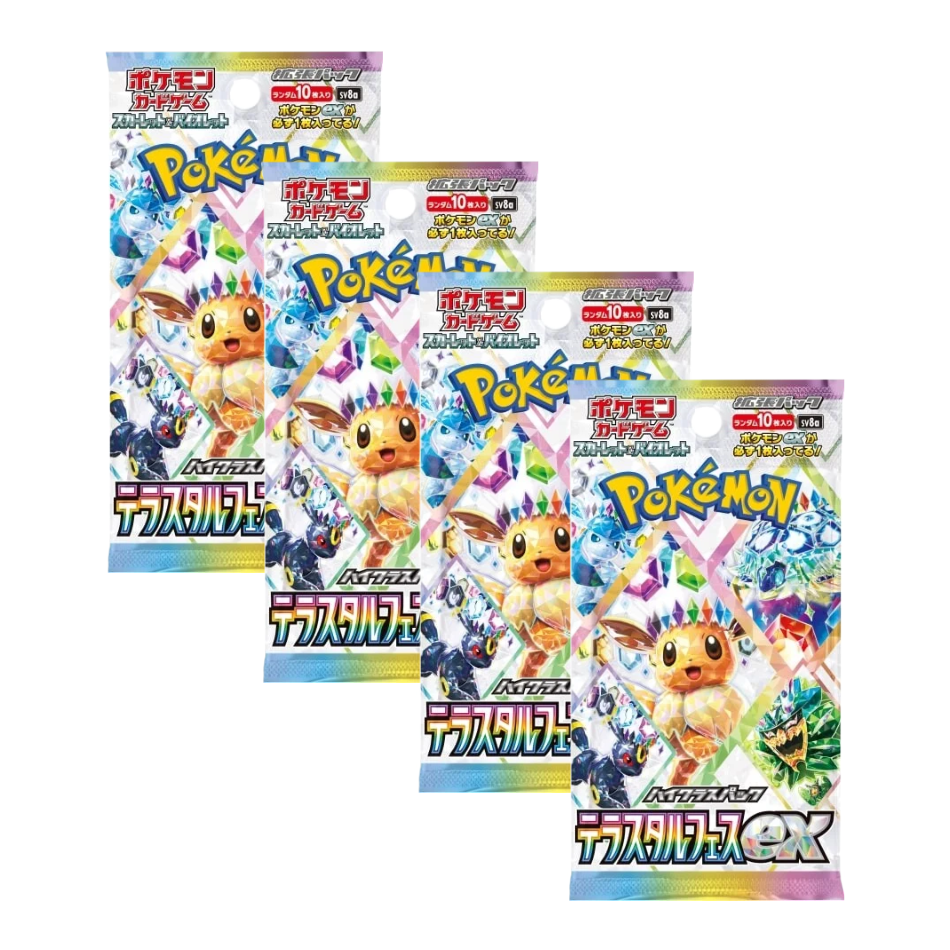4x Terastal Festival ex Booster Packs - Value Deal (sv8a