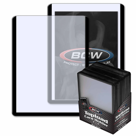 **CLEARANCE** Topload Card Holder - Black Border - 3" x 4" by BCW