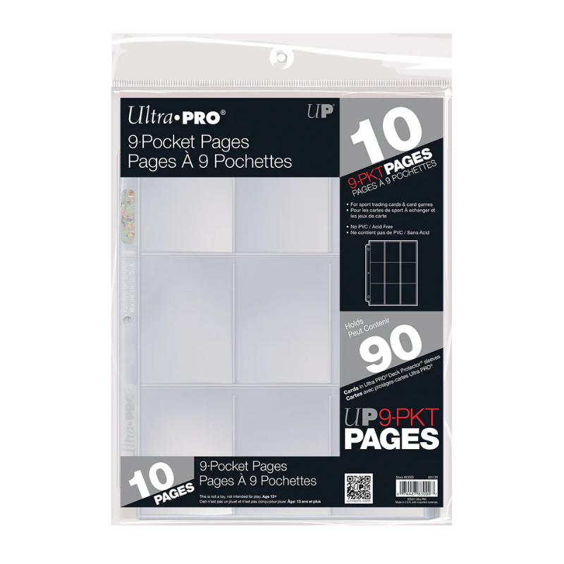 Ultra Pro - Retail Page for Standard Size Cards (10ct)