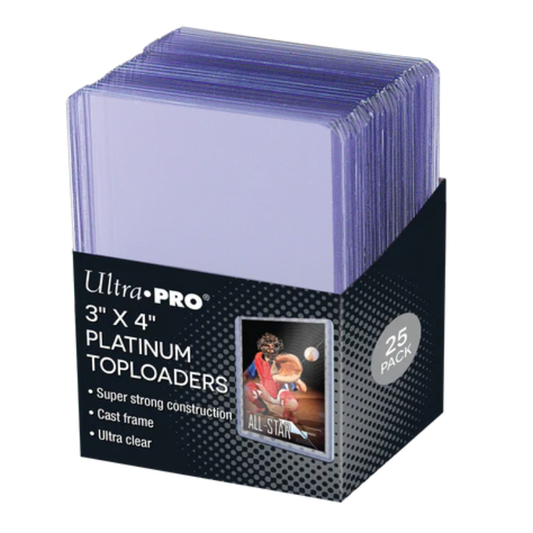Ultra Pro - Ultra Clear Platinum Toploaders 3" x 4" Standard Size 25ct