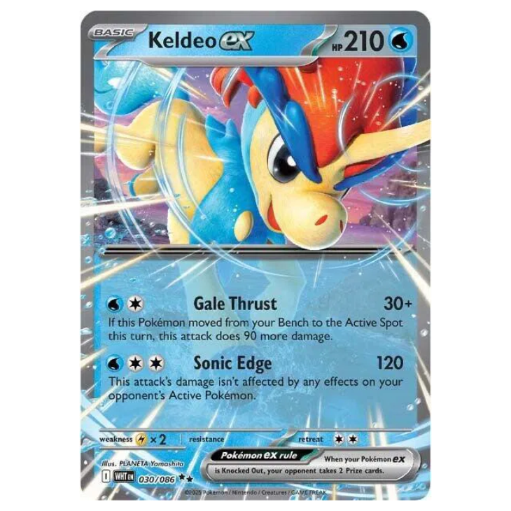 Keldeo ex - White Flare - 030/086 - Double Rare