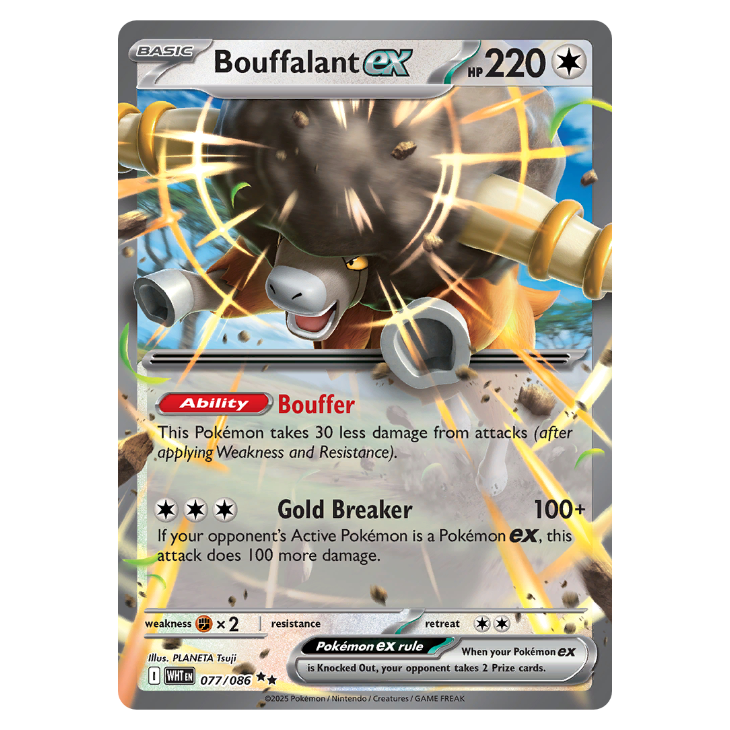 Bouffalant ex - White Flare - 077/086 - Double Rare