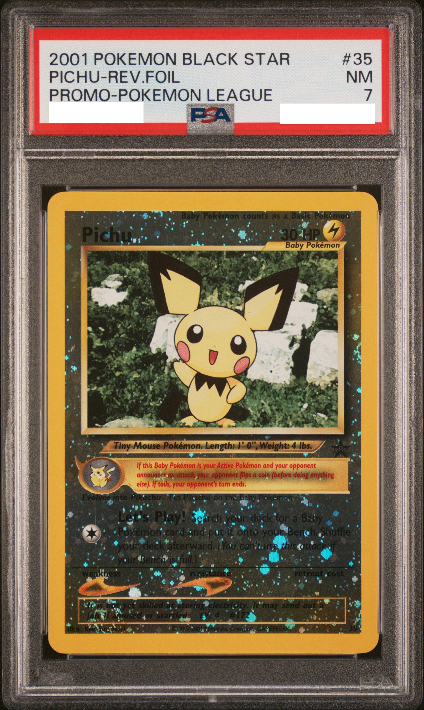 PSA 7 NM Pichu - WotC Promo Reverse Holo #35