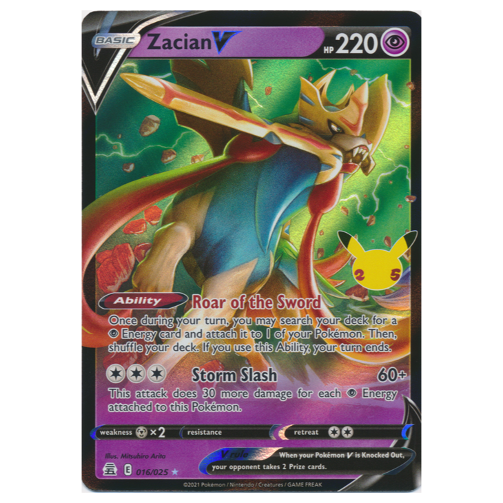 zacian vivid voltage pokemon card value Zacian V - Celebrations - 016/025