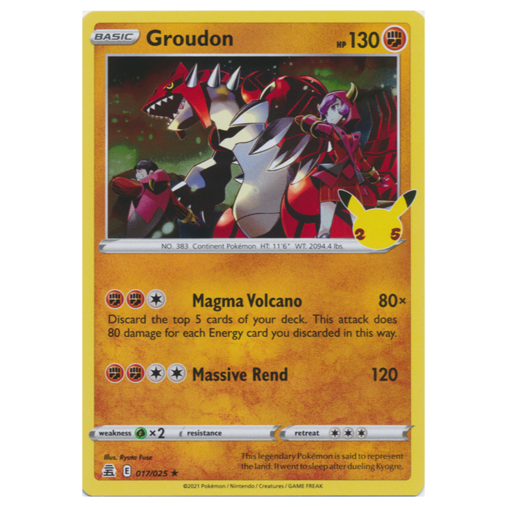 Groudon - Celebrations - 017/025 - Holo Rare