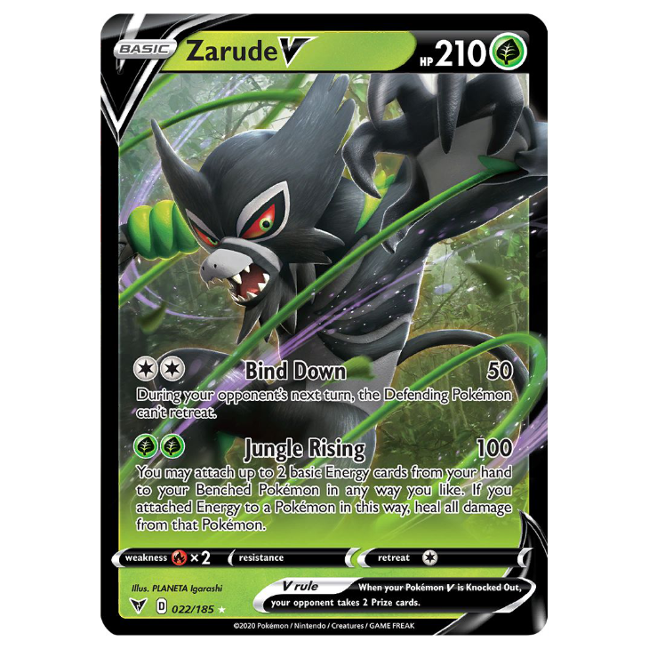 Zarude V - Vivid Voltage - 022/185 - Holo Ultra Rare – The Game