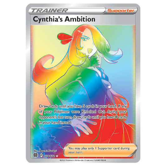 Cynthia's Ambition - Brilliant Stars - 178/172 - Holo Rainbow Secret Rare