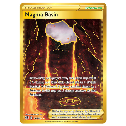 Magma Basin - Brilliant Stars - 185/172 - Holo Gold Secret Rare