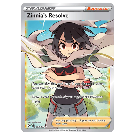 Zinnia's Resolve - Evolving Skies - 203/203 - Holo Ultra Rare Full Art