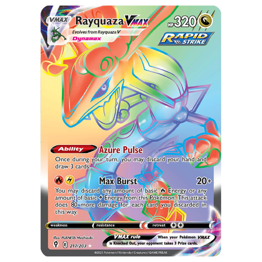 Rayquaza VMAX - Evolving Skies - 217/203 - Holo Rainbow Secret Rare