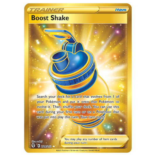 Boost Shake - Evolving Skies - 229/203 - Holo Gold Secret Rare
