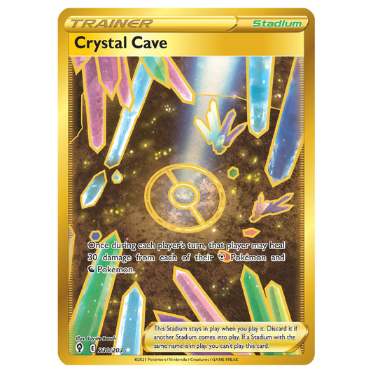 Crystal Cave - Evolving Skies - 230/203 - Holo Gold Secret Rare