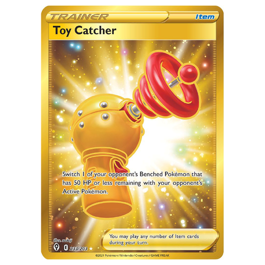 Toy Catcher - Evolving Skies - 233/203 - Holo Gold Secret Rare