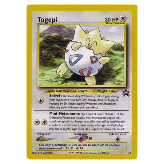 #30 Togepi - Pokémon League (January 2001) - WotC Black Star Promo