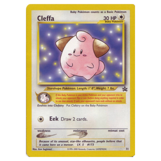 #31 Cleffa - Pokémon League (February 2001) - WotC Black Star Promo