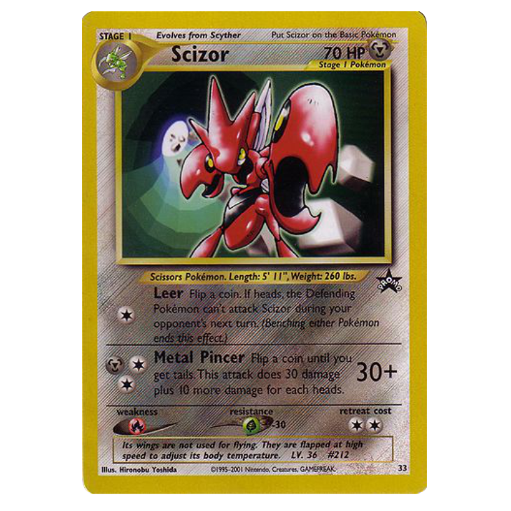 #33 Scizor - Pokémon League (June 2001) - WotC Black Star Promo