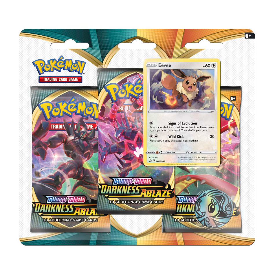 Darkness Ablaze 3x Booster Pack Blister with either Flareon/Eevee Promo