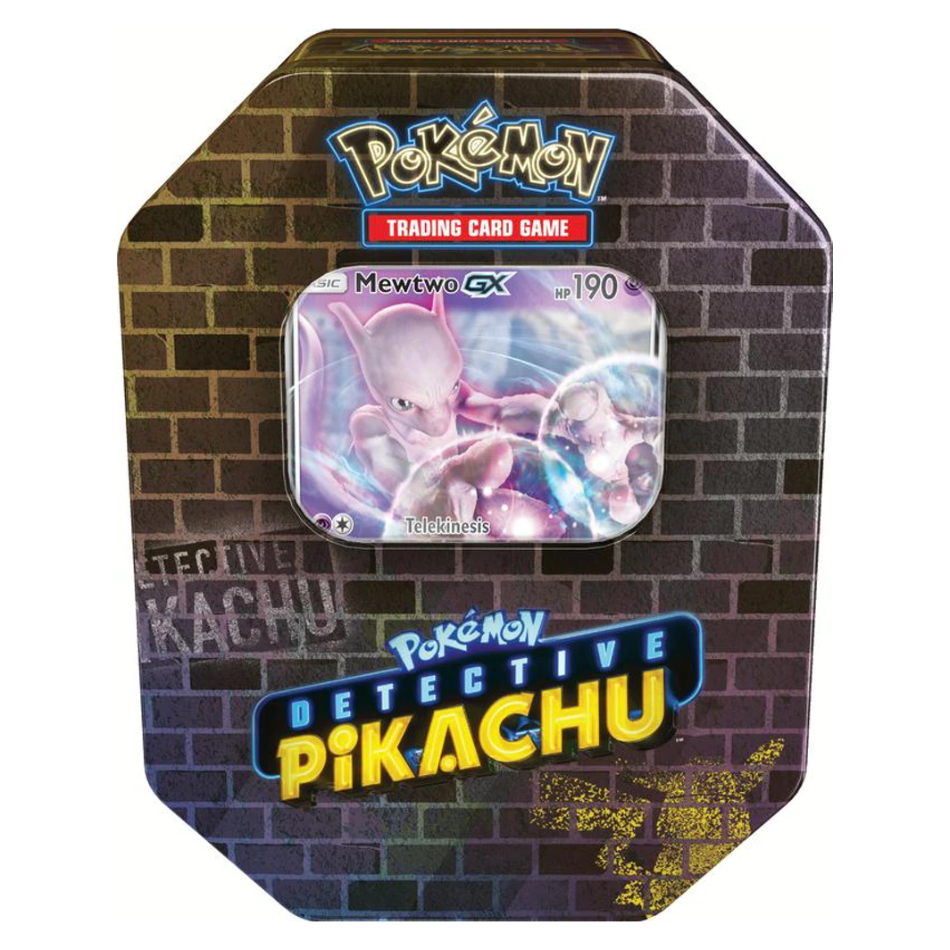 Detective Pikachu Tin - Mewtwo-GX or Charizard-GX