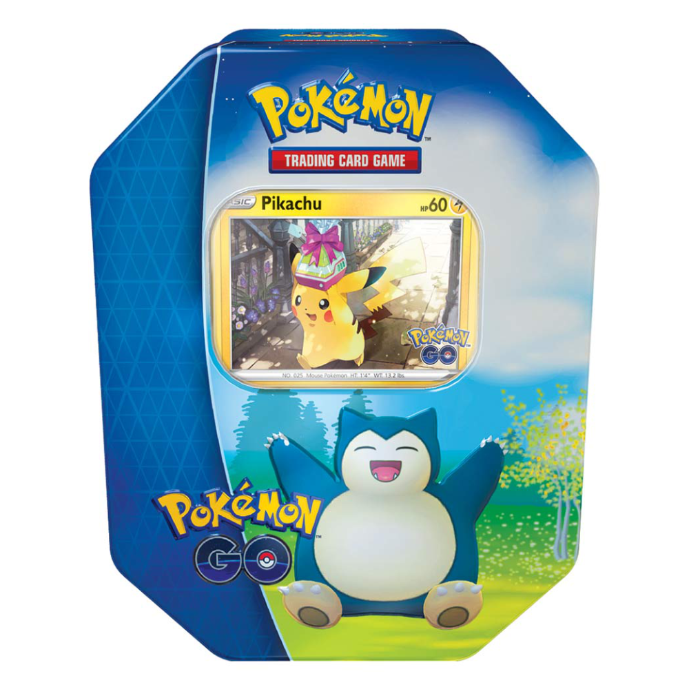 Pokemon Go Gift Tin featuring Blissey, Pikachu or Snorlax