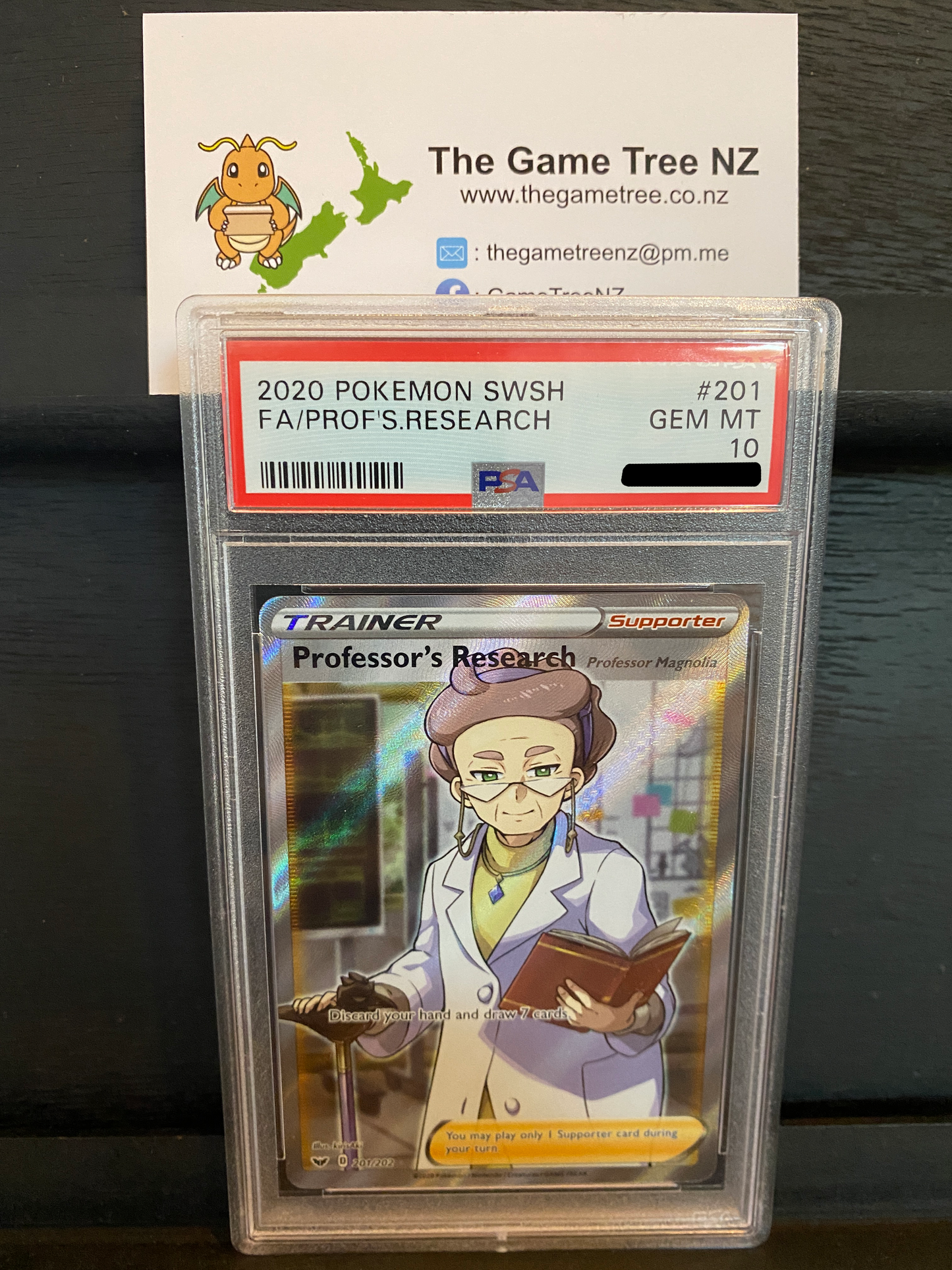 PSA 10 GEM MT Professor's Research - Sword & Shield Full Art 201/202