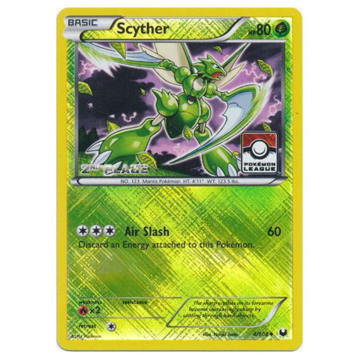 Scyther *2ND/3RD/4TH PLACE STAMP* - League Promo