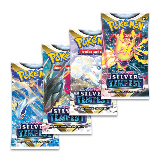 Silver Tempest 4x Booster Pack Art Set