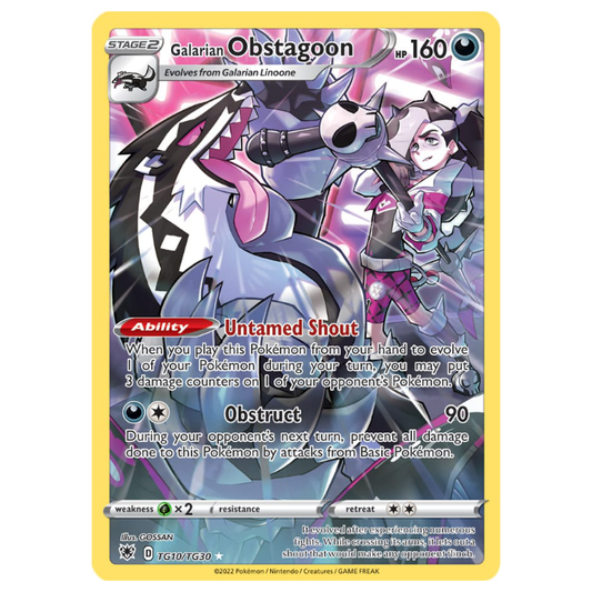 Galarian Obstagoon - Astral Radiance - TG10/TG30 - Holo Ultra Rare Trainer Gallery