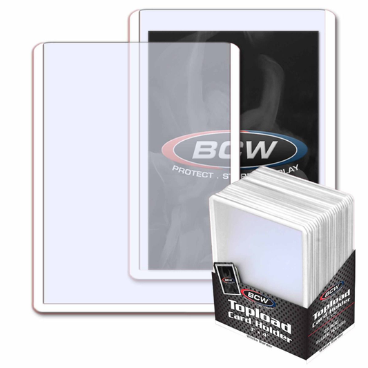 Topload Card Holder - White Border - 3" x 4" by BCW