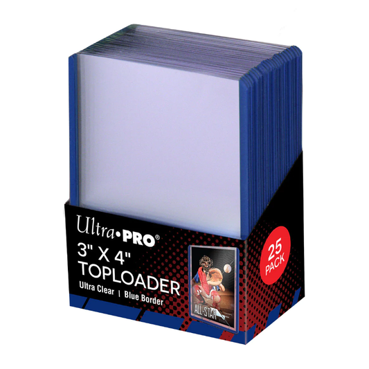 Ultra Pro - Blue Border Toploaders 3" x 4" Standard Size 25ct