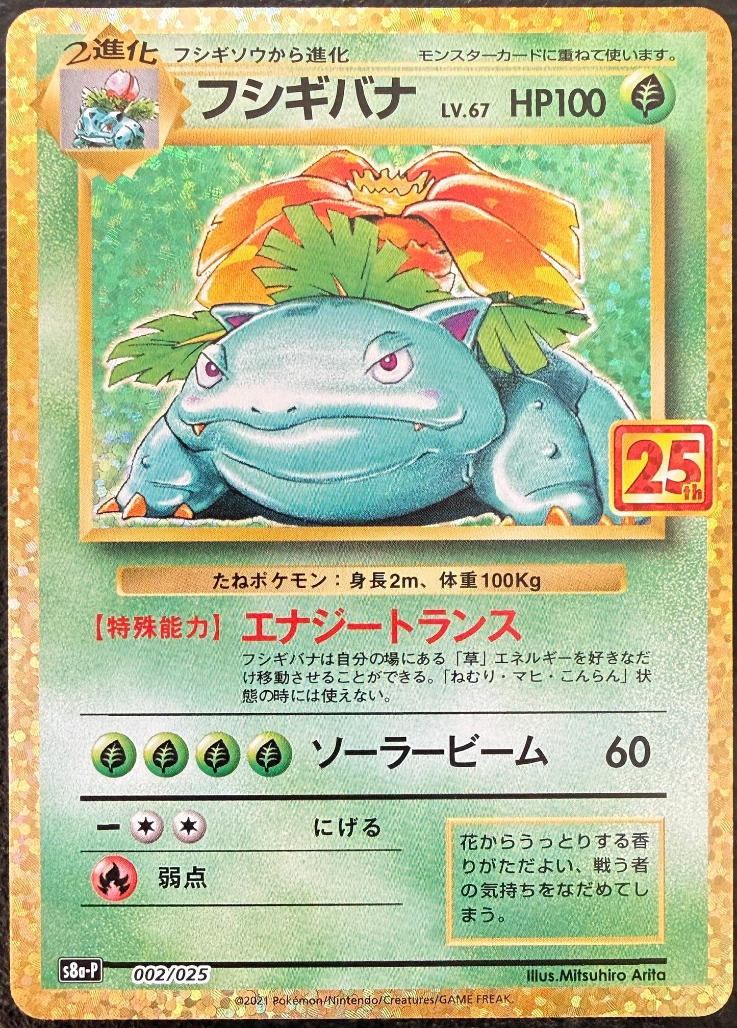 Venusaur - Promo Card Pack 25th Anniversary - 002/025 - JAPANESE Holo