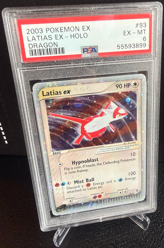PSA 6 EX-MT Latias EX - Dragon Ultra Rare Holo 93/97