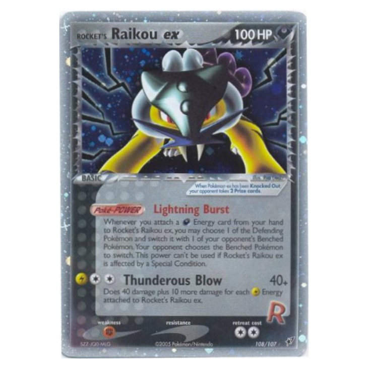 Rocket's Raikou ex - Deoxys - 108/107 - Holo Secret Rare (DMG)