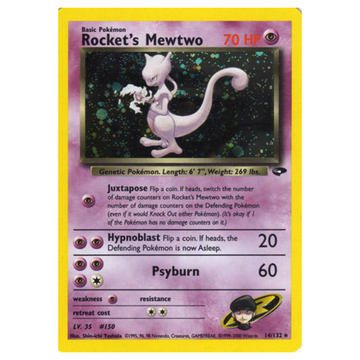 Rocket's Mewtwo - Gym Challenge - 14/132 - Holo Rare (DMG)