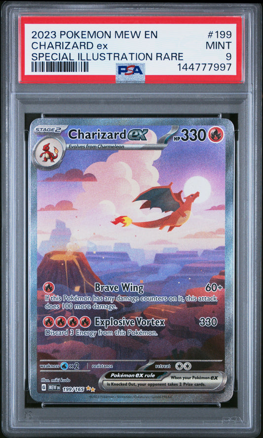 PSA 9 MINT Charizard ex - EN 151 Special Illustration Rare 199/165