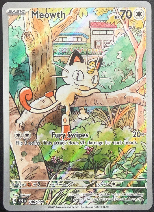 Meowth - Phantasmal Flames - 106/094 - Illustration Rare