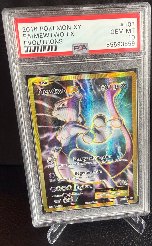 PSA 10 GEM MT Mewtwo EX - XY Evolutions Ultra Rare Full Art 103/108