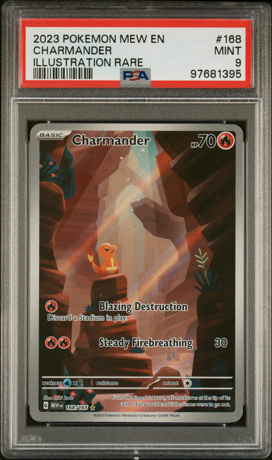 PSA 9 MINT Charmander - 151 Illustration Rare 168/165