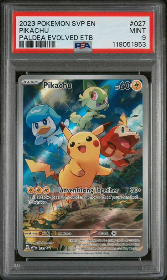 PSA 9 MINT Pikachu - SVP Promo Holo SVP027
